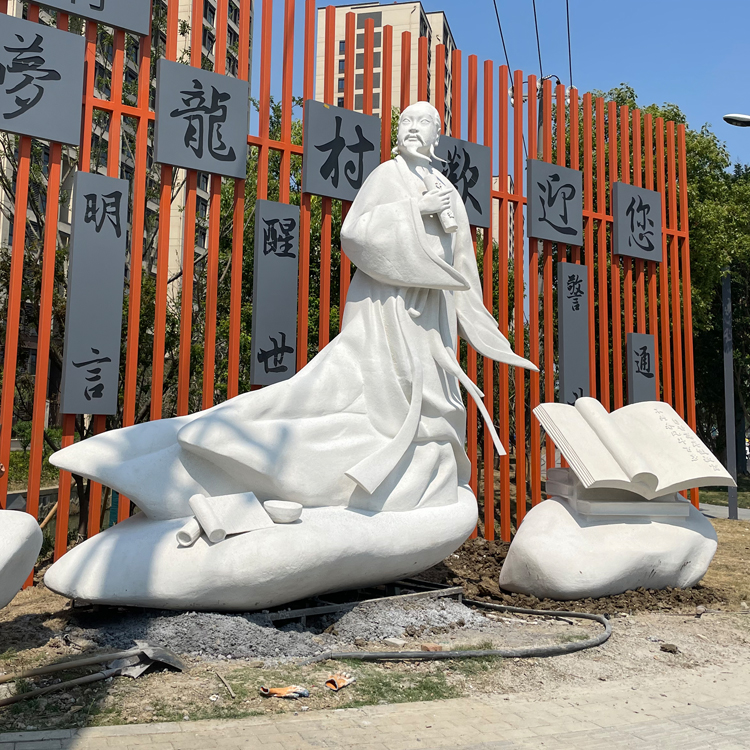4m高江苏苏州玻璃钢人物雕塑仿真实漆效果